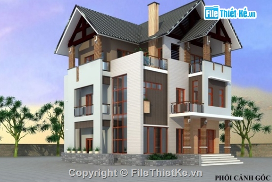 Biệt thự 3 tầng file cad,cad biệt thự 3 tầng,biệt thự 3 tầng  cad