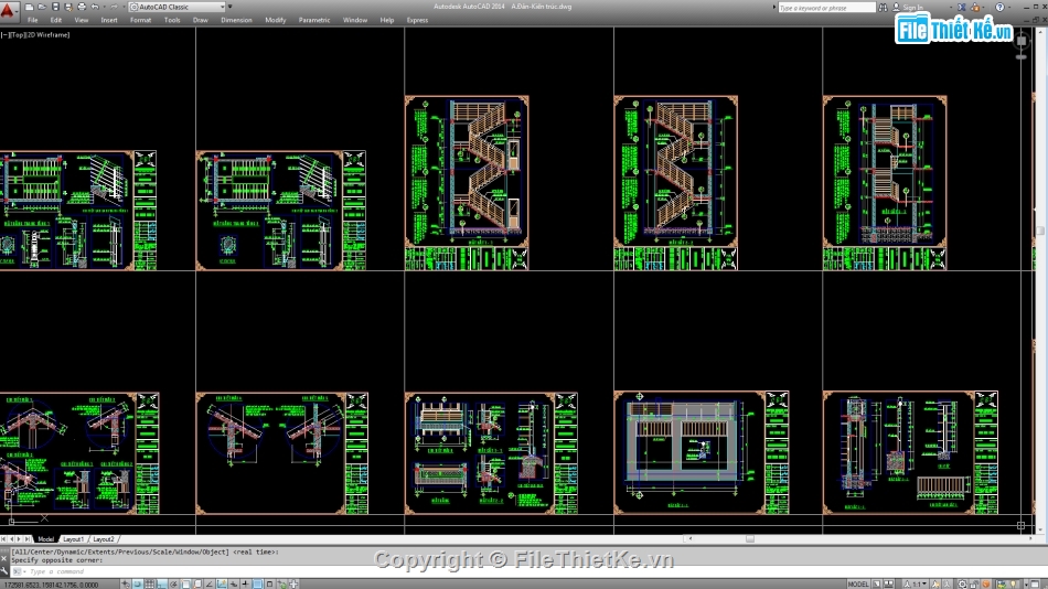 Biệt thự,File cad biệt thự 3 tầng,cad biệt thự 3 tầng