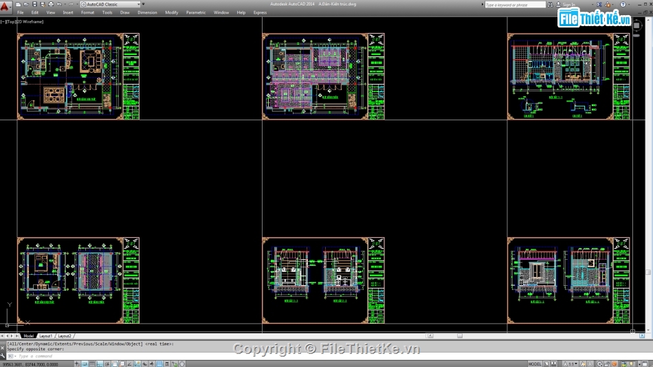 Biệt thự,File cad biệt thự 3 tầng,cad biệt thự 3 tầng
