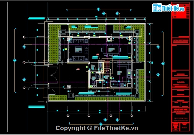 Bản vẽ biệt thự 3 tầng kích thước 8x10m,Biệt thự kích thước 8x10m cao 3 tầng,Biệt thự 3 tầng full kiến trúc kết cấu điện nước,bản vẽ biệt thự 3 tầng hiện đại