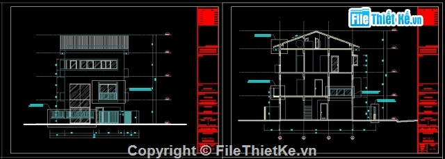 Bản vẽ biệt thự 3 tầng kích thước 8x10m,Biệt thự kích thước 8x10m cao 3 tầng,Biệt thự 3 tầng full kiến trúc kết cấu điện nước,bản vẽ biệt thự 3 tầng hiện đại