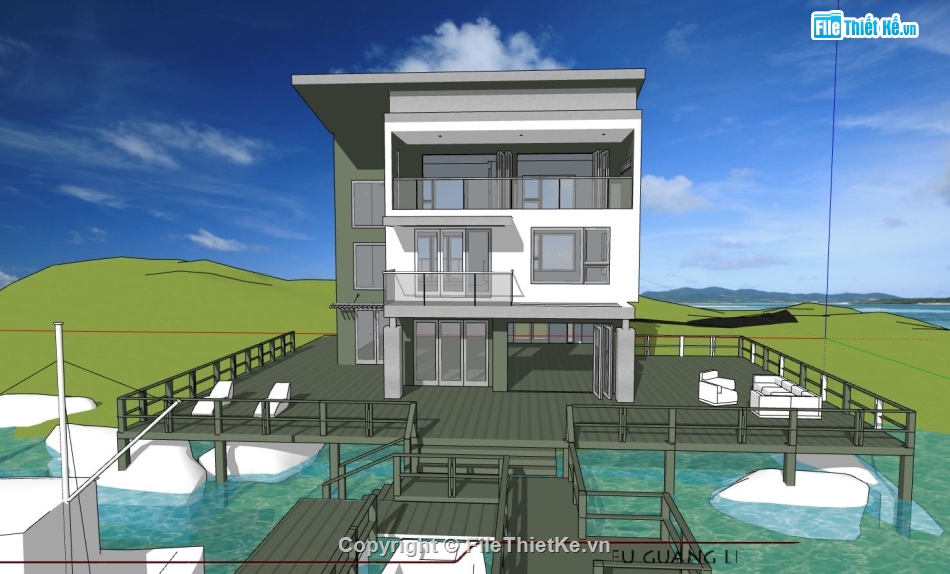 Biệt thự 3 tầng file sketchup,Biệt thự  3 tầng su,model su biệt thự 3 tầng,file su biệt thự 3 tầng