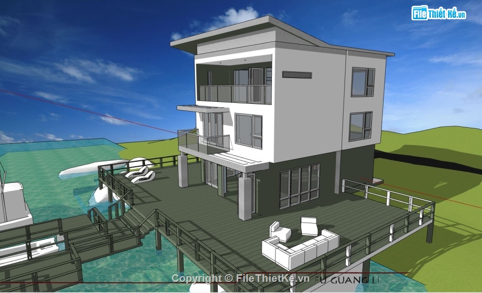 Biệt thự 3 tầng file sketchup,Biệt thự  3 tầng su,model su biệt thự 3 tầng,file su biệt thự 3 tầng