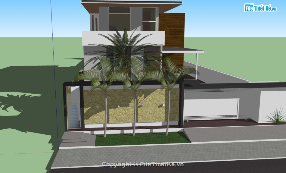 Biệt thự 3 tầng file sketchup,Biệt thự  3 tầng su,model su biệt thự 3 tầng