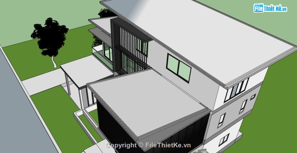 file sketchup biệt thự,model su biệt thự,su biệt thự