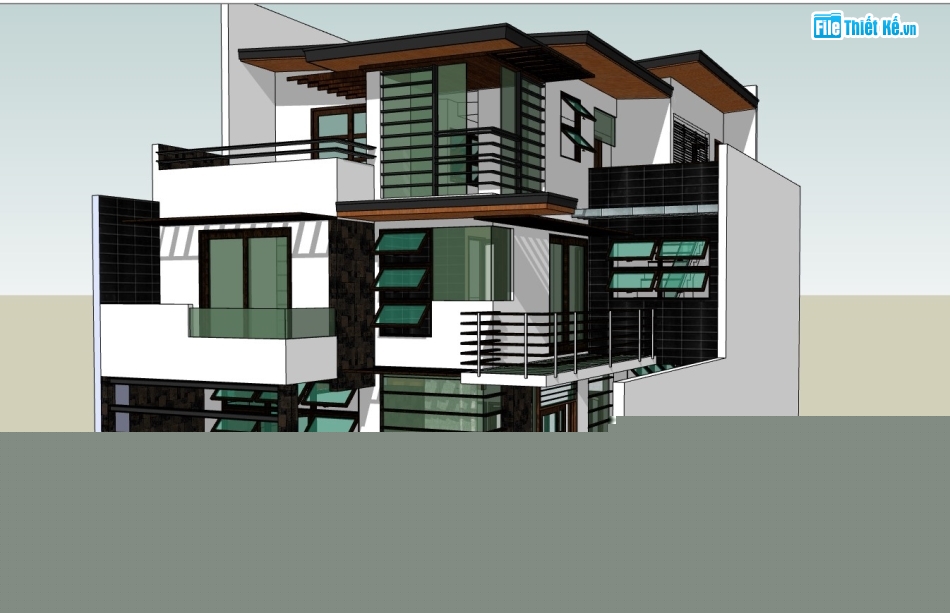 biệt thự 3 tầng,model su biệt thự 3 tầng,biệt thự 3 tầng đẹp