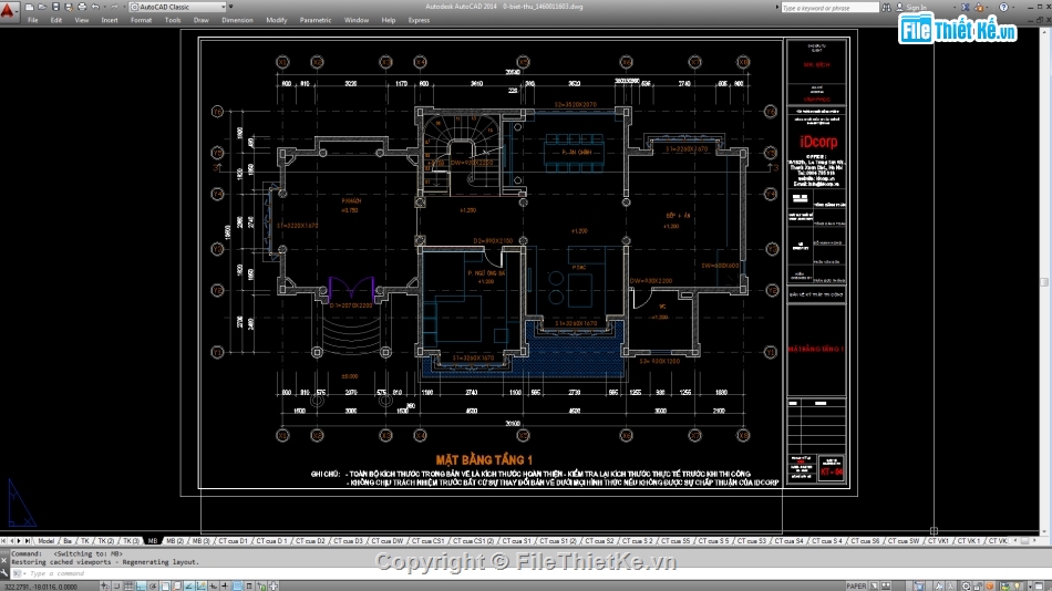 Biệt thự,File cad biệt thự 3 tầng,mẫu biệt thự 3 tầng,biệt thự 3 tầng