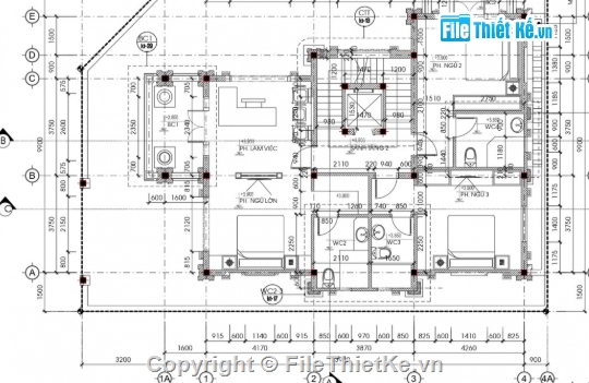 Biệt thự tân cổ điển,biệt thự 3 tầng,file cad biệt thự 3 tầng,cad biệt thự 3 tầng