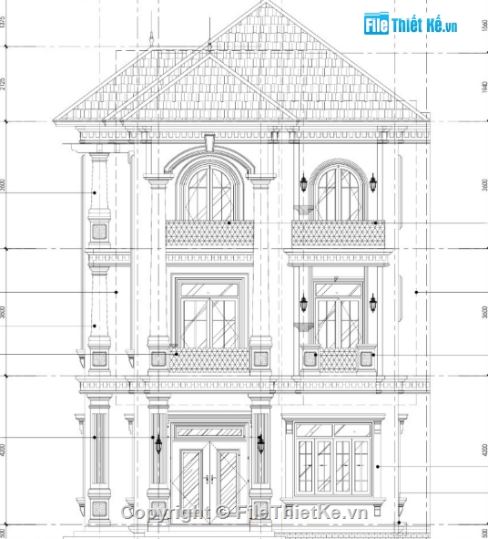 biệt thự 3 tầng,file cad biệt thự 3 tầng,biệt thự 3 tầng file cad,cad biệt thự 3 tầng