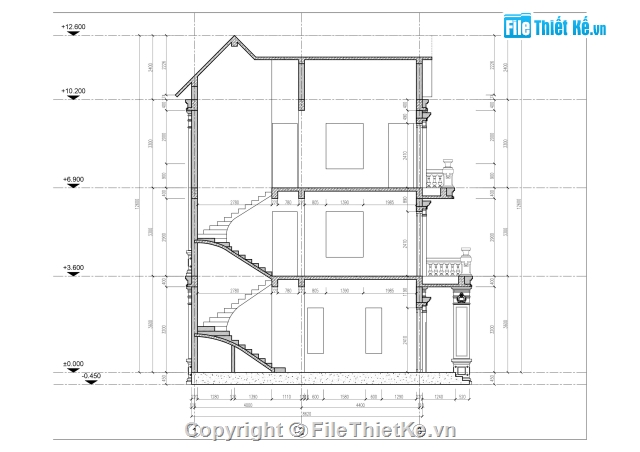 kiến trúc biệt thự,biệt thự phố,Biệt thự 3 tầng,Biệt thự 3 tầng tân cổ điển,8.14x8.84m