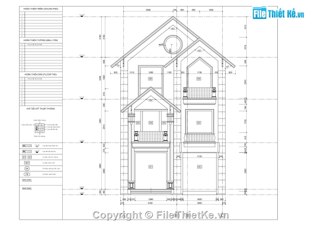 Biệt thự 3 tầng,Biệt thự 3 tầng 8x10.2m,Bản vẽ biệt thự 3 tầng,biệt thự 3 tầng kèm phối cảnh,biệt thự 3 tầng 80m2