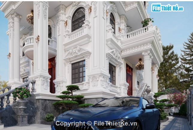 biệt thự tân cổ điển đẹp,biệt thự 3 tầng đẹp,biệt thự cổ điển 3 tầng