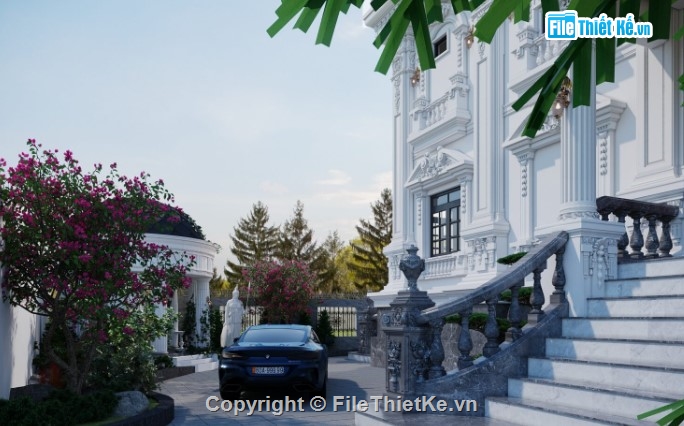 biệt thự tân cổ điển đẹp,biệt thự 3 tầng đẹp,biệt thự cổ điển 3 tầng