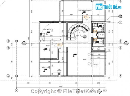biệt thự 4 tầng,cad biệt thự 4 tầng,file cad biệt thự 4 tầng