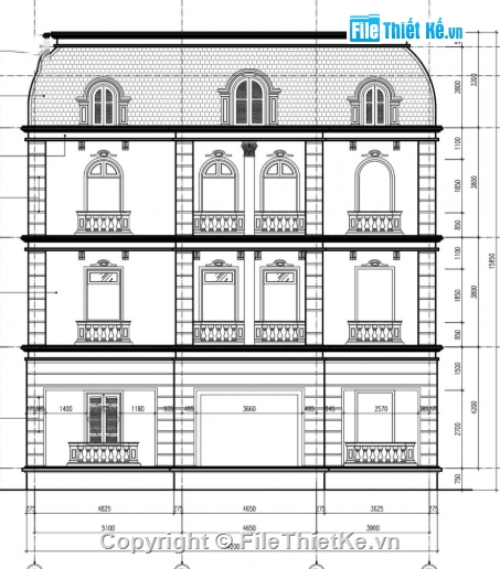 biệt thự 4 tầng,cad biệt thự 4 tầng,file cad biệt thự 4 tầng
