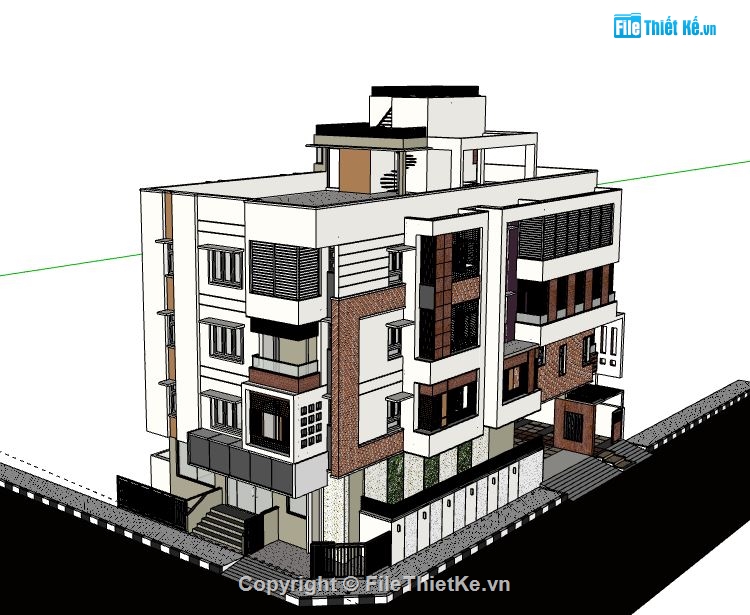 Biệt thự 4 tầng,model su biệt thự 4 tầng,biệt thự 4 tầng sketchup,file su biệt thự 4 tầng,biệt thự 4 tầng model su