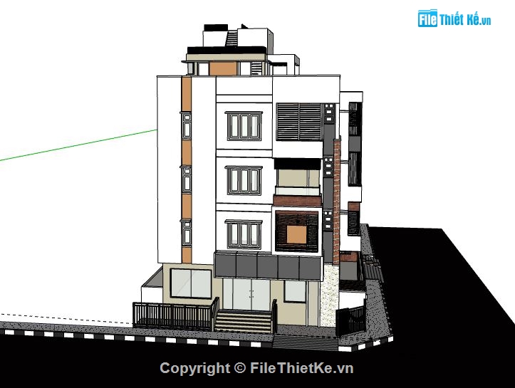 Biệt thự 4 tầng,model su biệt thự 4 tầng,biệt thự 4 tầng sketchup,file su biệt thự 4 tầng,biệt thự 4 tầng model su