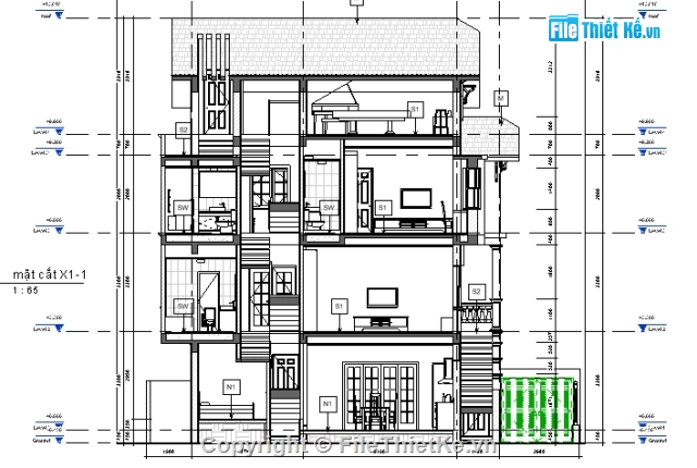 biệt thự 4 tầng,biệt thự revit,file revit biệt thự,biệt thự đẹp,fiel thiết kế biệt thự,thiết kế biệt thự