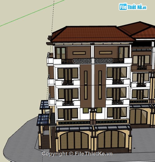 Biệt thự 5 tầng,Model su biệt thự 5 tầng,biệt thự 5 tầng file su