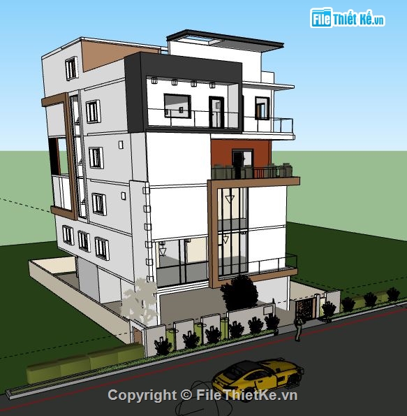 Biệt thự 5 tầng,model su biệt thự 5 tầng,biệt thự 5 tầng file su,sketchup biệt thự 5 tầng,biệt thự 5 tầng model su