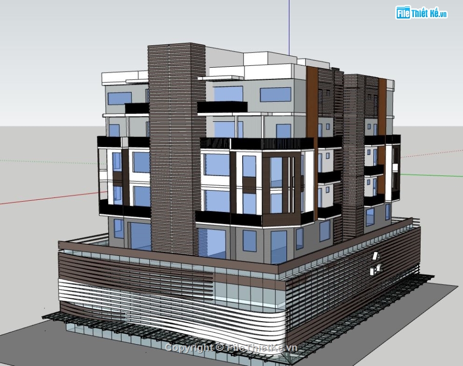 Biệt thự 5 tầng,model su biệt thự 5 tầng,file su biệt thự 5 tầng,biệt thự 5 tầng sketchup,Sketchup biệt thự 5 tầng