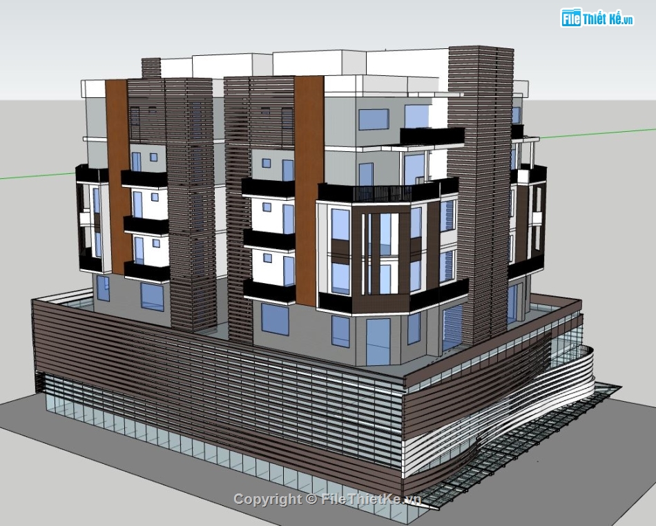 Biệt thự 5 tầng,model su biệt thự 5 tầng,file su biệt thự 5 tầng,biệt thự 5 tầng sketchup,Sketchup biệt thự 5 tầng