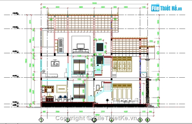 Biệt thự,biệt thự cao cấp,biệt thự 3 tầng,10x16m,bản vẽ thiết kế,thiết kế biệt thự