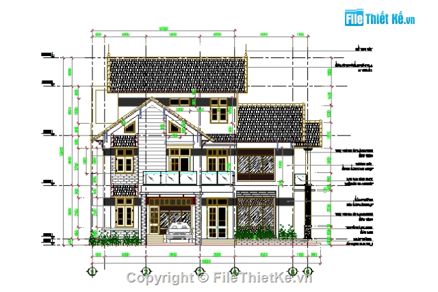 Biệt thự,biệt thự cao cấp,biệt thự 3 tầng,10x16m,bản vẽ thiết kế,thiết kế biệt thự