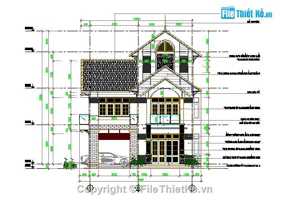 Biệt thự,biệt thự cao cấp,biệt thự 3 tầng,10x16m,bản vẽ thiết kế,thiết kế biệt thự