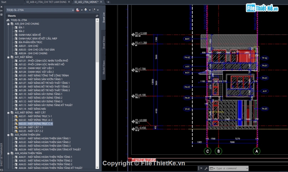 BIỆT THỰ FULL (FILE REVIT),BIỆT THỰ FULL,biet thu dep,ban ve biet thu 3 tang day du,biet thu sketchup hien dai