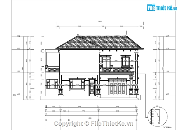 phối cảnh nhà 2 tầng,Biệt thự hai tầng,mẫu biệt thự 2 tầng,bản vẽ biệt thự 2 tầng,biệt thự 2 tầng 8.5x14.5m