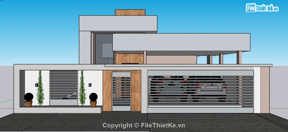 file su biệt thự,model su biệt thự,sketchup biệt thự