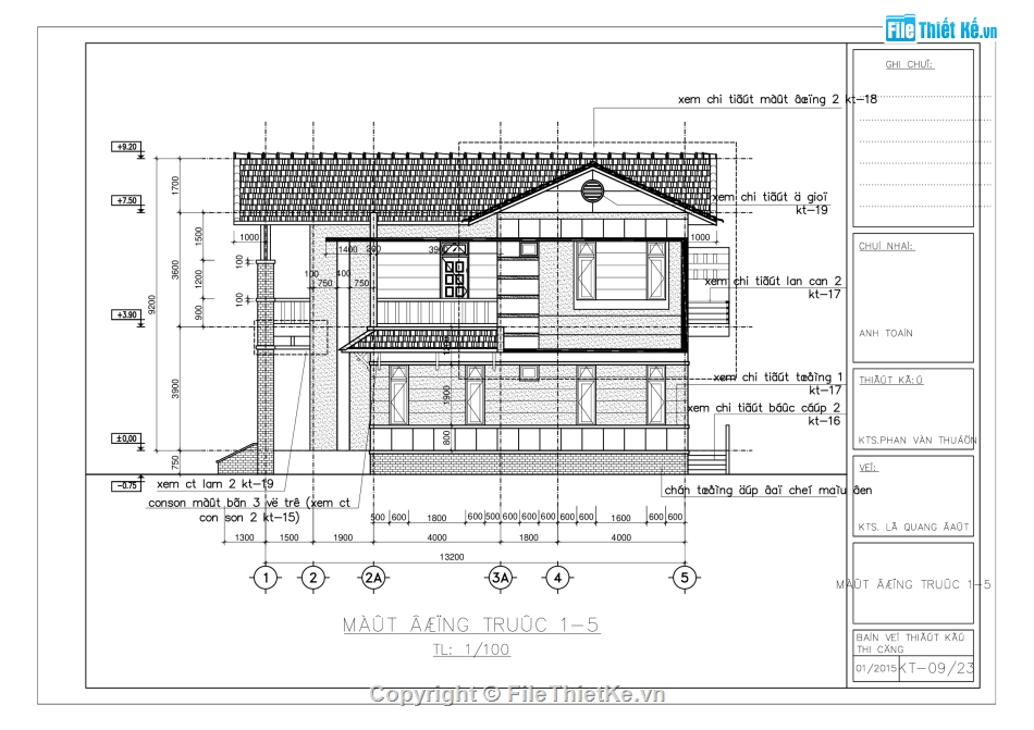 Biệt thự 2 tầng 8.5x13.2m,file cad bản vẽ biệt thự 2 tầng,Biệt thự 2 tầng hiện đại file autocad