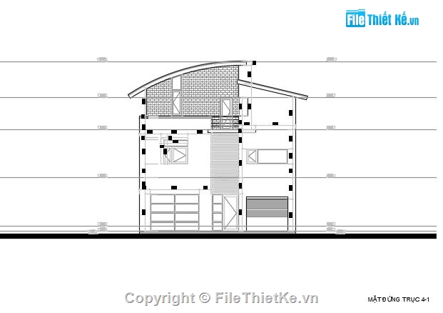 Biệt thự,Biệt thự phố,Biệt thự 3 tầng hiện đại,file cad biệt thự 3 tầng