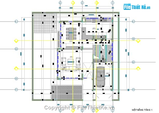 Biệt thự,Biệt thự phố,Biệt thự 3 tầng hiện đại,file cad biệt thự 3 tầng