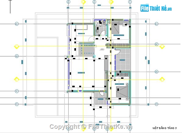 Biệt thự,Biệt thự phố,Biệt thự 3 tầng hiện đại,file cad biệt thự 3 tầng