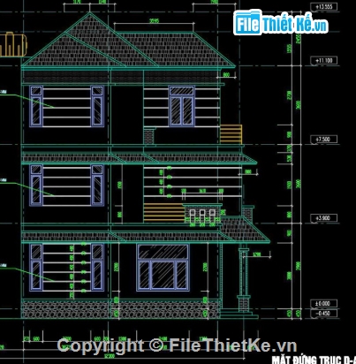 biệt thự 3 tầng,Biệt thự 3 tầng hiện đại,cad biệt thự 3 tầng