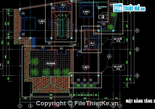 biệt thự 3 tầng,Biệt thự 3 tầng hiện đại,cad biệt thự 3 tầng
