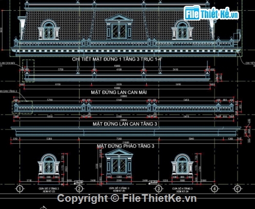 biệt thự 2 tầng,file cad biệt thự 2 tầng,biệt thự 2 tầng tân cổ điển