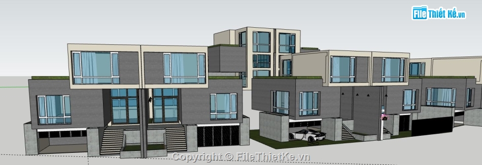 Biệt thự 3 tầng file sketchup,model su biệt thự 3 tầng,biệt thự 3 tầng file su,file su biệt thự 3 tầng,file sketchup biệt thự 3 tầng