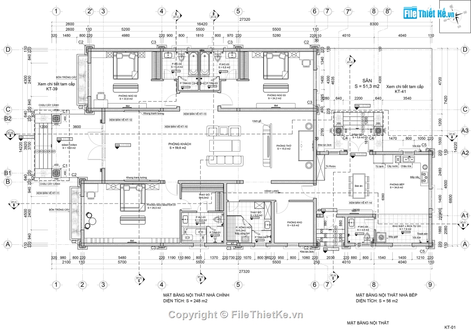Biệt thự,File cad biệt thự 1 tầng,bản vẽ biệt thự 1 tầng
