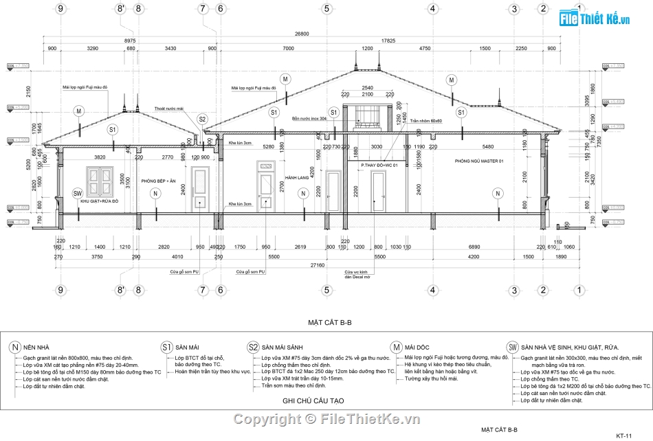 Biệt thự,File cad biệt thự 1 tầng,bản vẽ biệt thự 1 tầng
