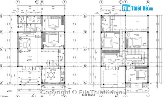 biệt thự 2 tầng,cad biệt thự 2 tầng,file cad biệt thự 2 tầng,biệt thự 2 tầng cad
