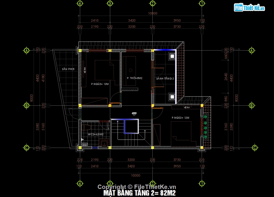 biệt thự mái nhật 2 tầng,full bản vẽ thiết kế biệt thự 2 tầng,biệt thự 2 tầng,file biệt thự 2 tầng mái nhật