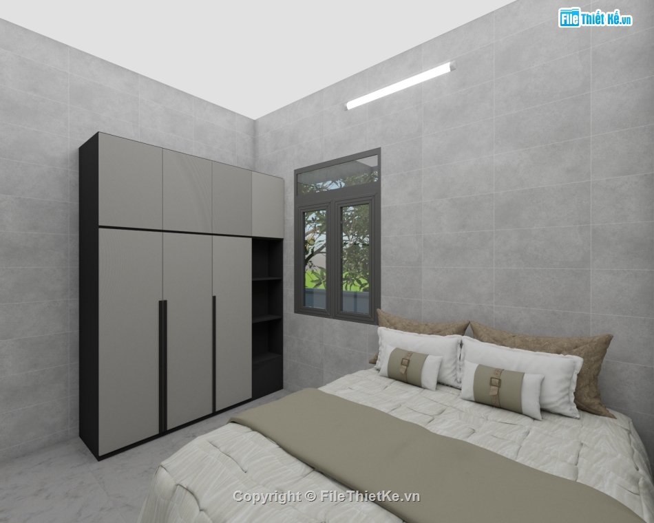 Biệt Thự Mái Thái 7.60x20m - 1 Tầng,Biệt thự mái thái đẹp,Bản vẽ biệt thự mái thái đẹp