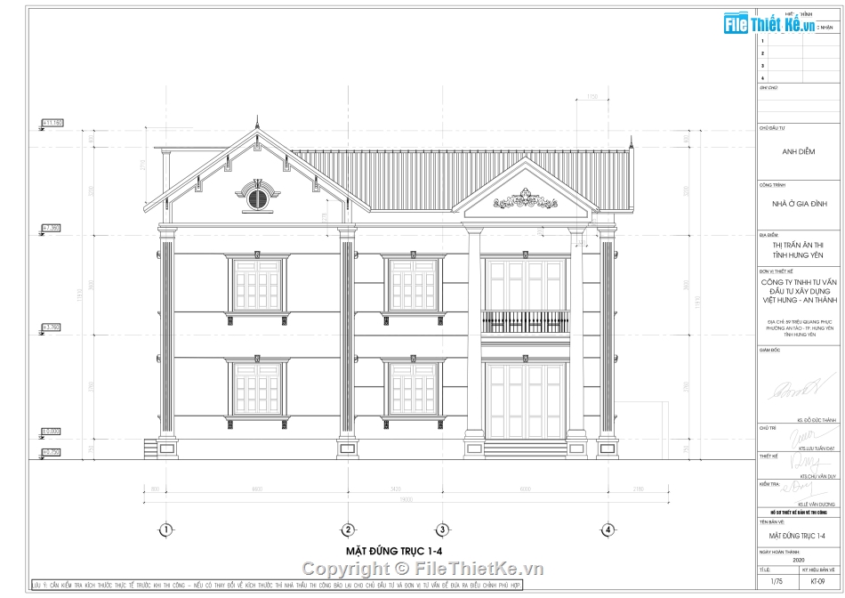 Biệt thự,Biệt thự mái thái 2 tầng,Biệt thự  2 tầng,file cad biệt thự 2 tầng