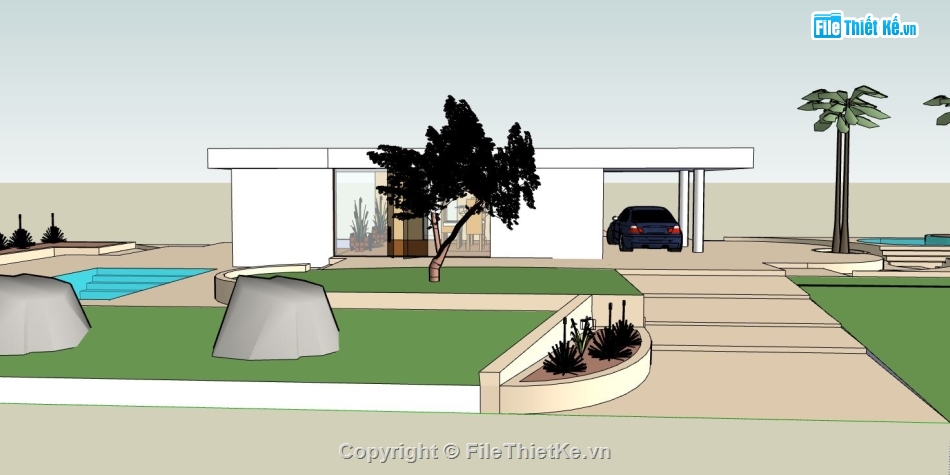file su biệt thự,sketchup biệt thự,model su biệt thự