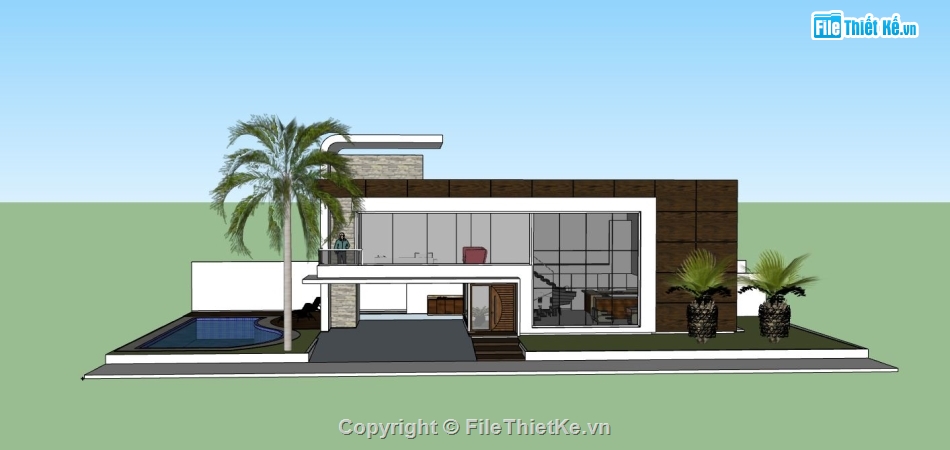 Biệt thự  2 tầng,model su biệt thự 2 tầng,biệt thự 2 tầng file su,sketchup biệt thự 2 tầng,biệt thự 2 tầng model su