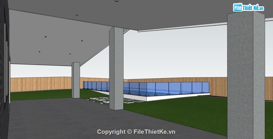 biệt thự nghỉ dưỡng  file su,sketchup biệt thự nghỉ dưỡng,model su biệt thự nghỉ dưỡng