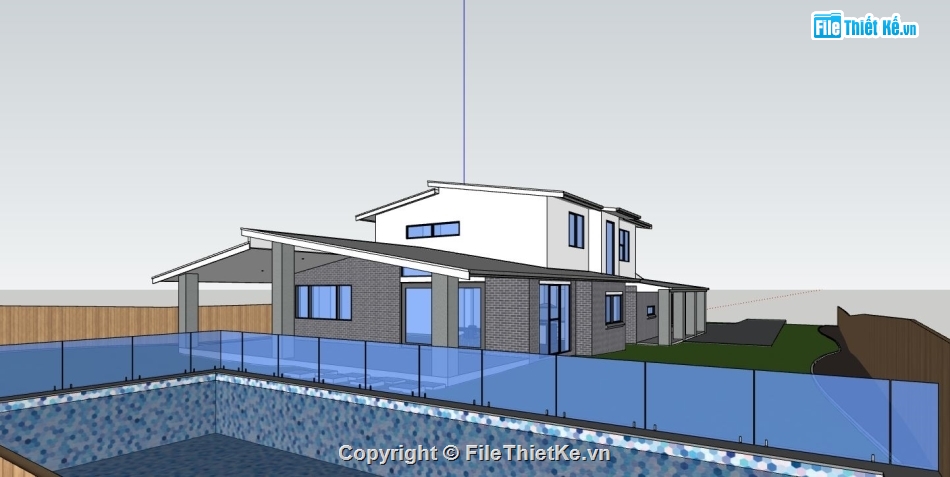 biệt thự nghỉ dưỡng  file su,sketchup biệt thự nghỉ dưỡng,model su biệt thự nghỉ dưỡng